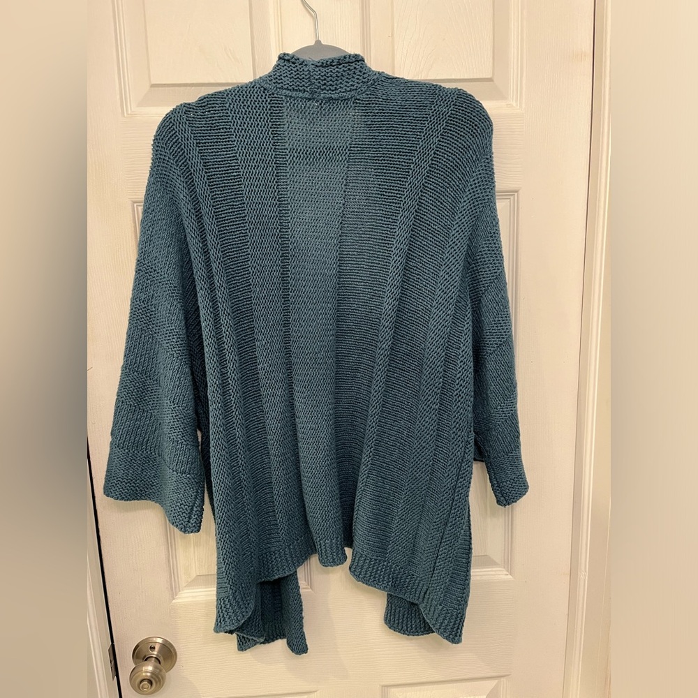 J Jill deep teal open cardi - Picture 2 of 4